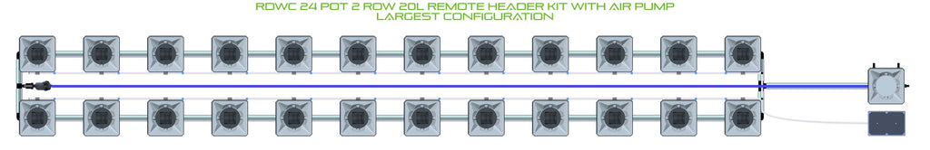 ALIEN Hydroponics RDWC 24 Pot 2 Row 20L Remote Header Kit with Air Pump product image 4