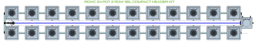 ALIEN Hydroponics RDWC 24 Pot 2 Row 36L Compact Header Kit product image 2