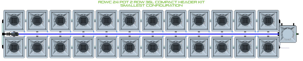 ALIEN Hydroponics RDWC 24 Pot 2 Row 36L Compact Header Kit product image 3