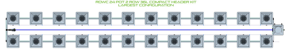 ALIEN Hydroponics RDWC 24 Pot 2 Row 36L Compact Header Kit product image 4