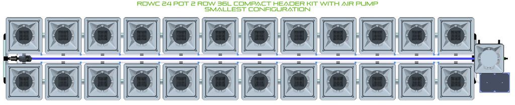 ALIEN Hydroponics RDWC 24 Pot 2 Row 36L Compact Header Kit with Air Pump product image 3