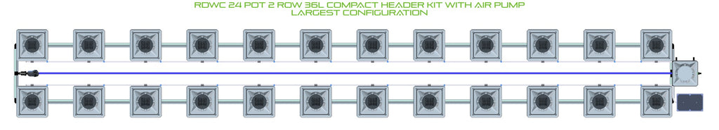 ALIEN Hydroponics RDWC 24 Pot 2 Row 36L Compact Header Kit with Air Pump product image 4