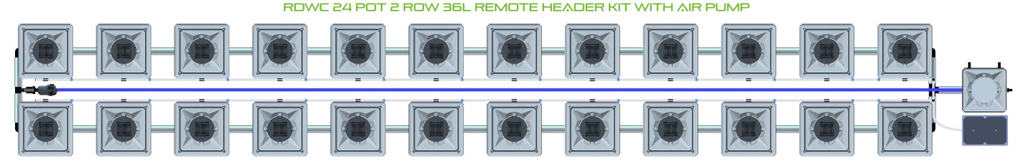 ALIEN Hydroponics RDWC 24 Pot 2 Row 36L Remote Header Kit with Air Pump product image 2