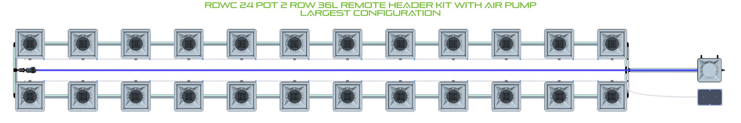 ALIEN Hydroponics RDWC 24 Pot 2 Row 36L Remote Header Kit with Air Pump product image 4