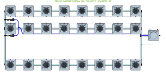 ALIEN Hydroponics RDWC 24 Pot 3 Row 20L Remote Header Kit product image 1
