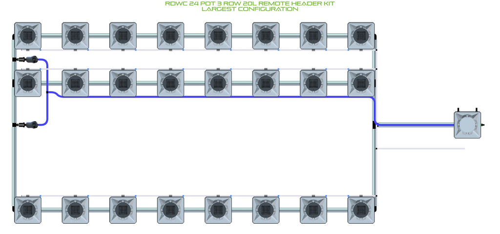 ALIEN Hydroponics RDWC 24 Pot 3 Row 20L Remote Header Kit product image 4