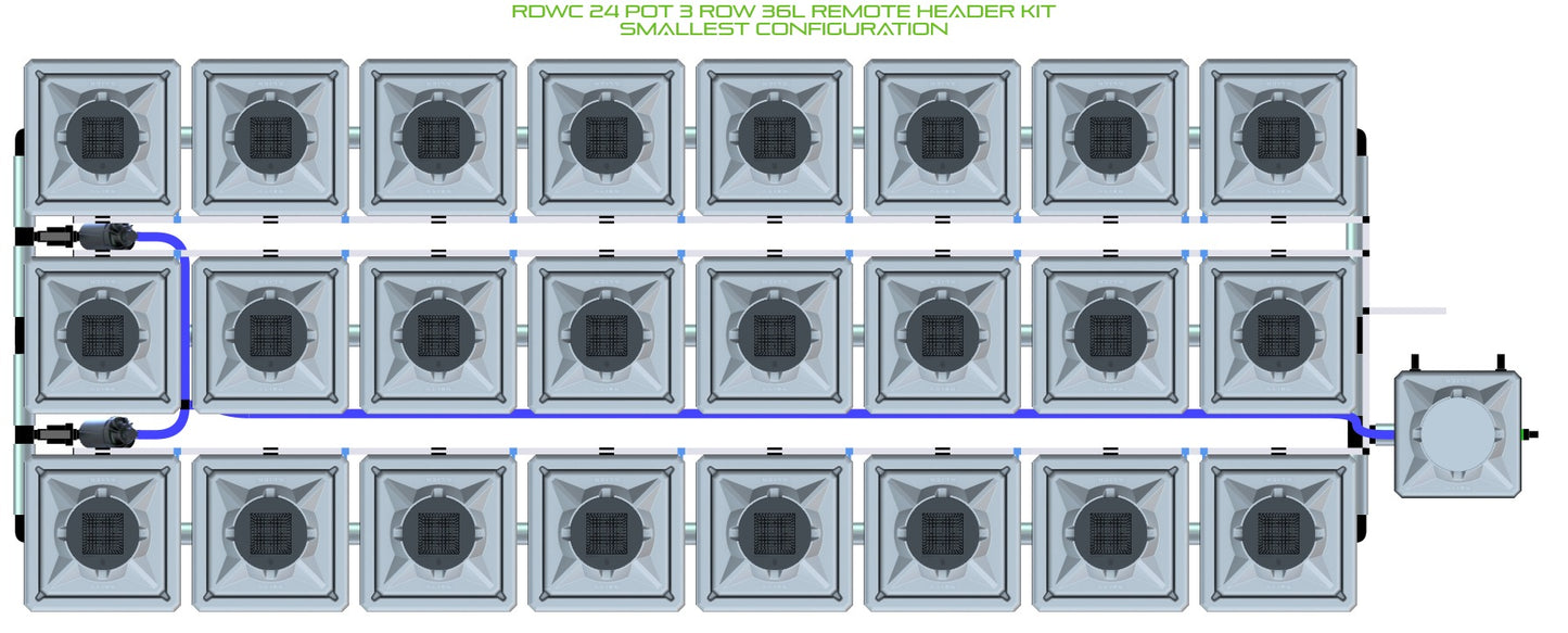ALIEN Hydroponics RDWC 24 Pot 3 Row 36L Remote Header Kit product image 3