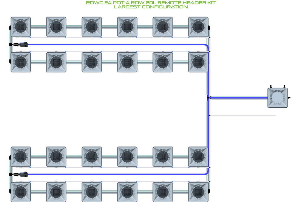 ALIEN Hydroponics RDWC 24 Pot 4 Row 20L Remote Header Kit product image 4