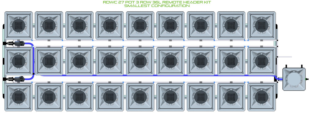 ALIEN Hydroponics RDWC 27 Pot 3 Row 36L Remote Header Kit product image 3