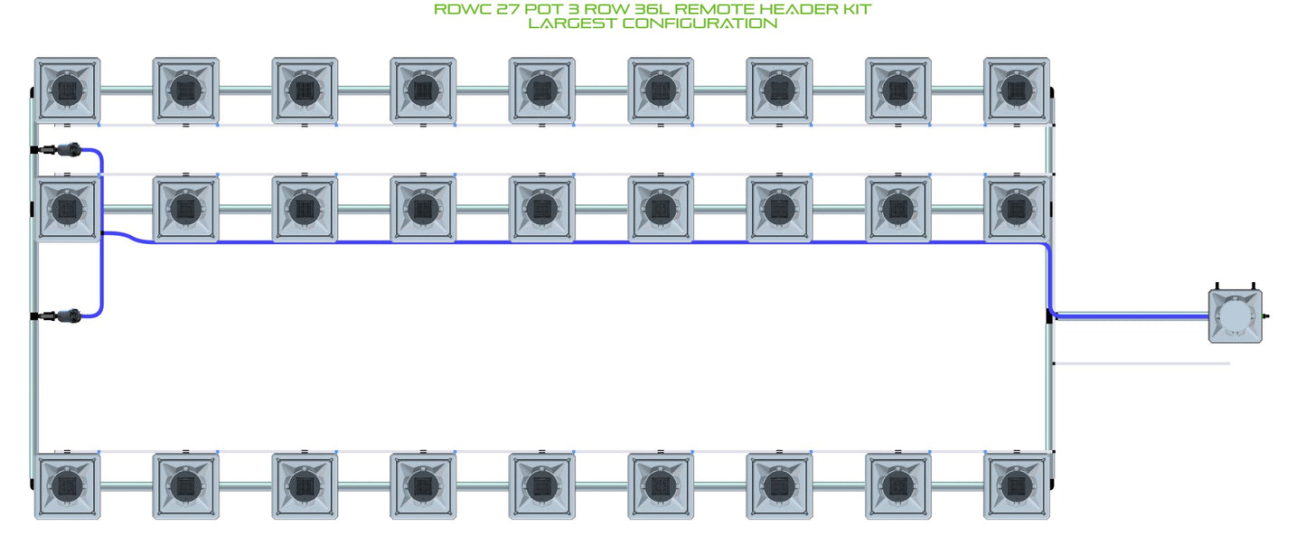 ALIEN Hydroponics RDWC 27 Pot 3 Row 36L Remote Header Kit product image 4