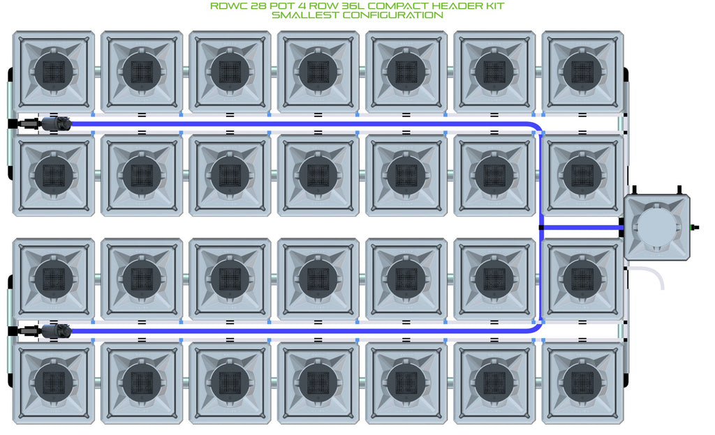 ALIEN Hydroponics RDWC 28 Pot 4 Row 36L Compact Header Kit product image 3