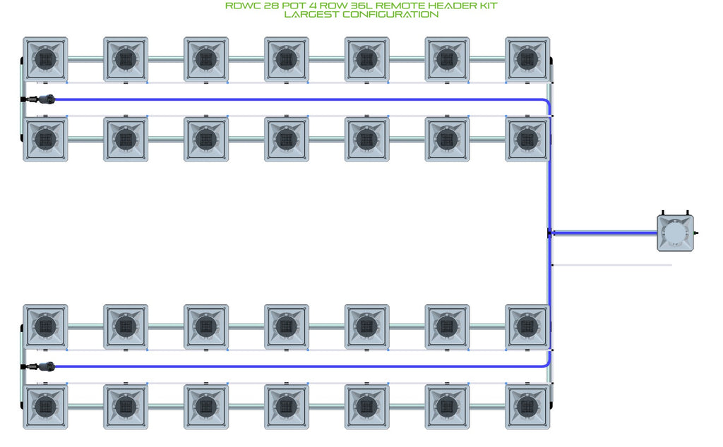 ALIEN Hydroponics RDWC 28 Pot 4 Row 36L Remote Header Kit product image 4