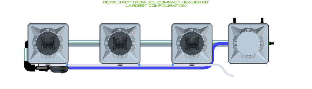 ALIEN Hydroponics RDWC 3 Pot 1 Row 20L Compact Header Kit product image 4
