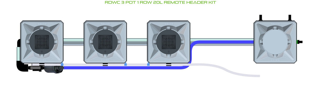 ALIEN Hydroponics RDWC 3 Pot 1 Row 20L Remote Header Kit product image 2