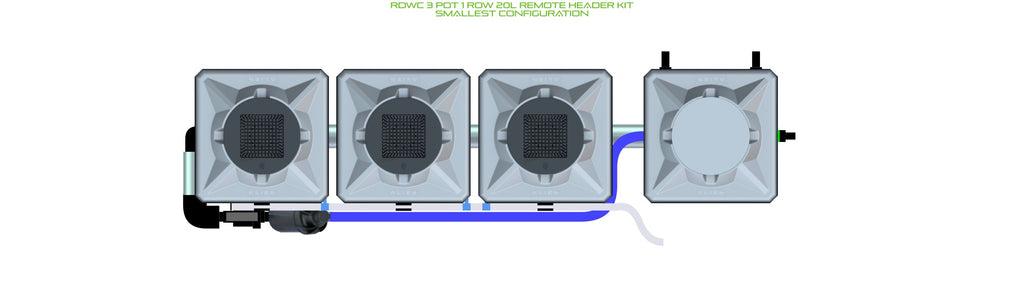 ALIEN Hydroponics RDWC 3 Pot 1 Row 20L Remote Header Kit product image 3