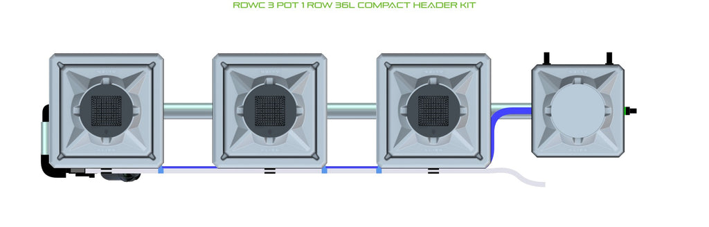 ALIEN Hydroponics RDWC 3 Pot 1 Row 36L Compact Header Kit product image 2