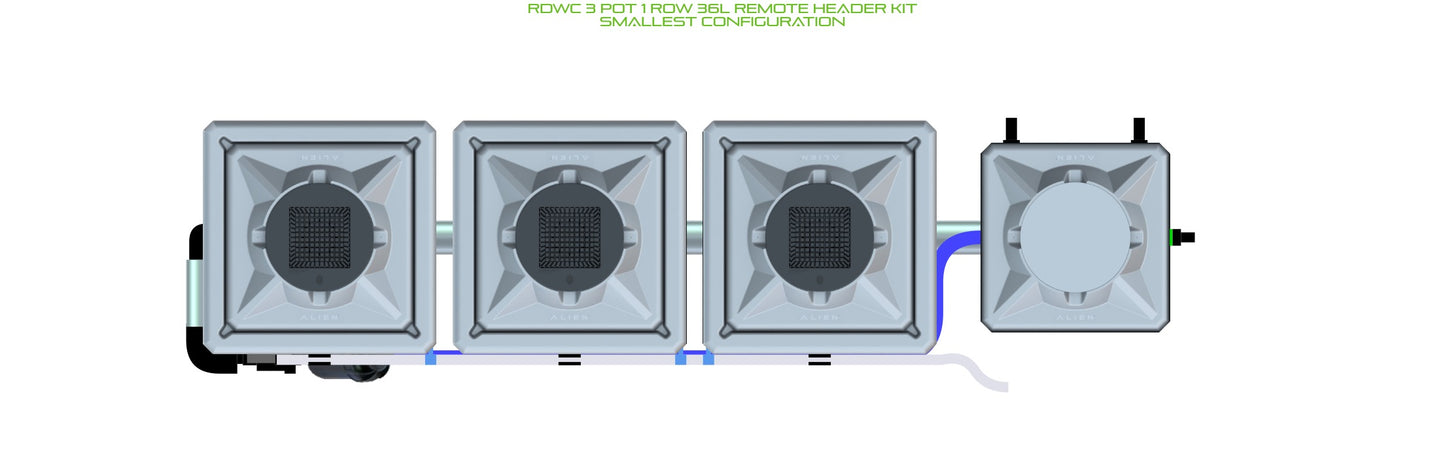 ALIEN Hydroponics RDWC 3 Pot 1 Row 36L Remote Header Kit product image 3