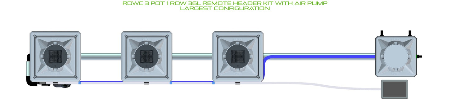 ALIEN Hydroponics RDWC 3 Pot 1 Row 36L Remote Header Kit with Air Pump product image 4
