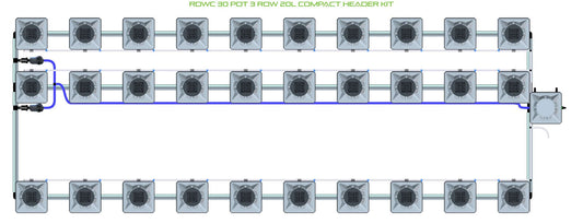 ALIEN Hydroponics RDWC 30 Pot 3 Row 20L Compact Header Kit product image 1