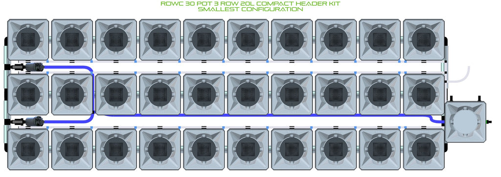 ALIEN Hydroponics RDWC 30 Pot 3 Row 20L Compact Header Kit product image 3