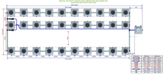 ALIEN Hydroponics RDWC 30 Pot 3 Row 20L Remote Header Kit product image 1