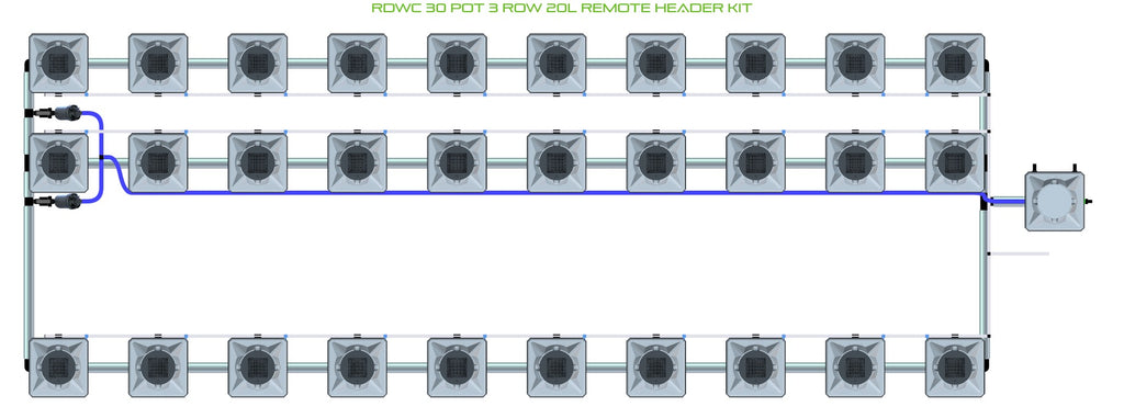 ALIEN Hydroponics RDWC 30 Pot 3 Row 20L Remote Header Kit product image 2
