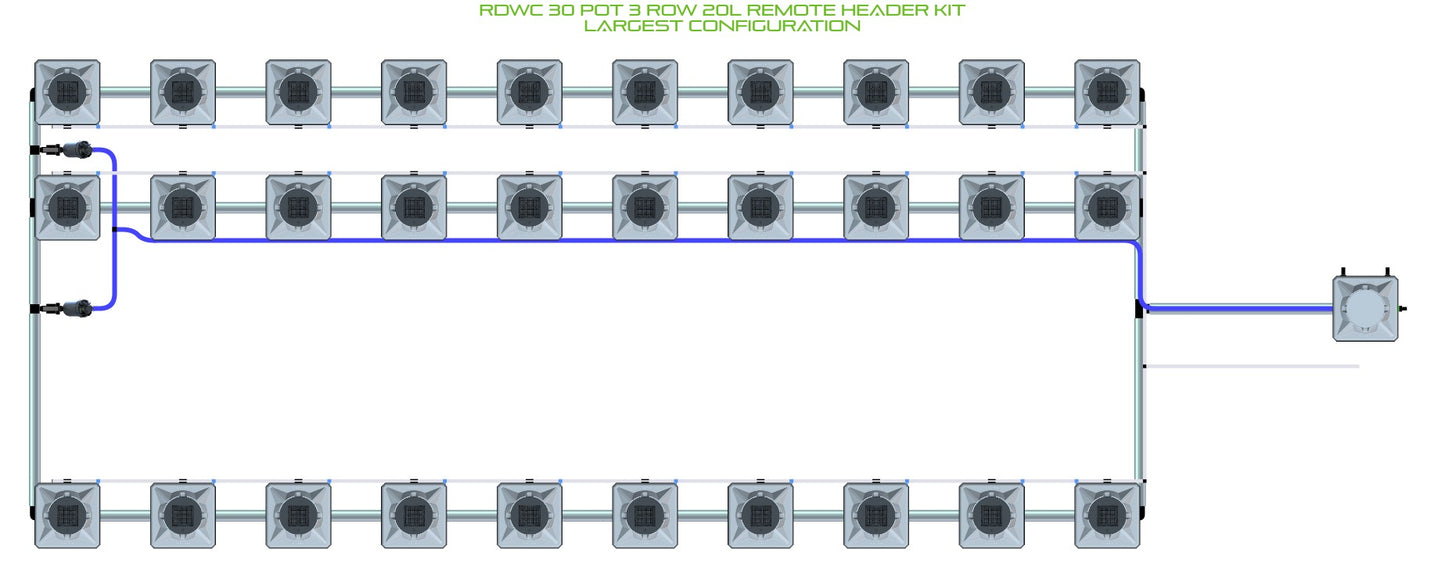 ALIEN Hydroponics RDWC 30 Pot 3 Row 20L Remote Header Kit product image 4