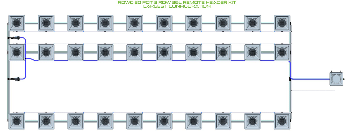 ALIEN Hydroponics RDWC 30 Pot 3 Row 36L Remote Header Kit product image 4
