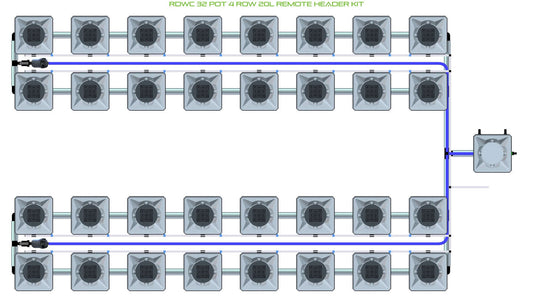 ALIEN Hydroponics RDWC 32 Pot 4 Row 20L Remote Header Kit product image 1