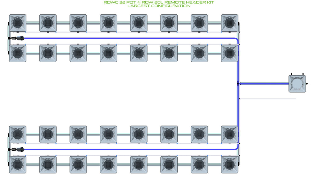 ALIEN Hydroponics RDWC 32 Pot 4 Row 20L Remote Header Kit product image 4