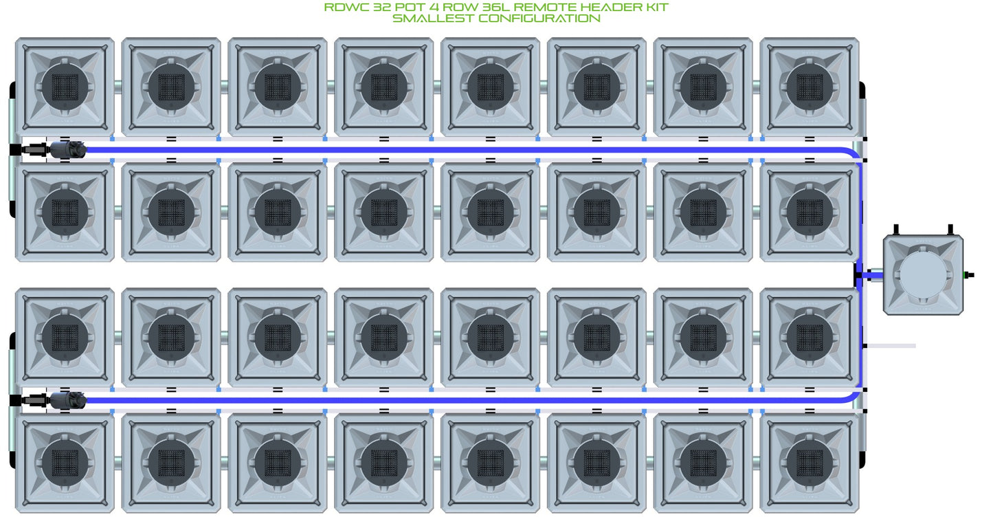 ALIEN Hydroponics RDWC 32 Pot 4 Row 36L Remote Header Kit product image 3