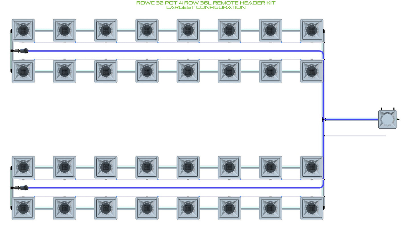 ALIEN Hydroponics RDWC 32 Pot 4 Row 36L Remote Header Kit product image 4