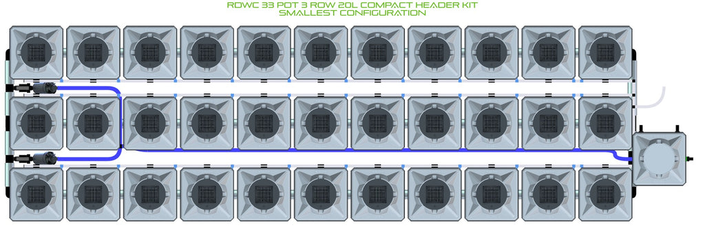 ALIEN Hydroponics RDWC 33 Pot 3 Row 20L Compact Header Kit product image 3