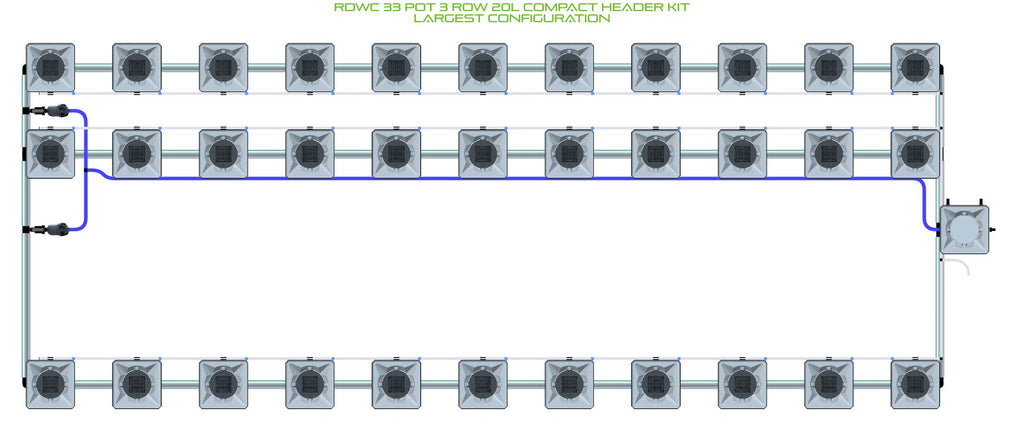 ALIEN Hydroponics RDWC 33 Pot 3 Row 20L Compact Header Kit product image 4