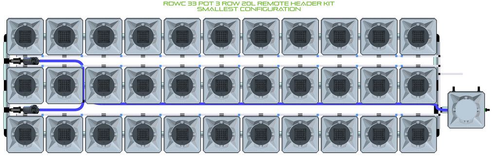 ALIEN Hydroponics RDWC 33 Pot 3 Row 20L Remote Header Kit product image 3