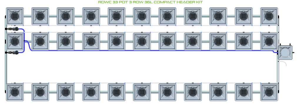 ALIEN Hydroponics RDWC 33 Pot 3 Row 36L Compact Header Kit product image 2