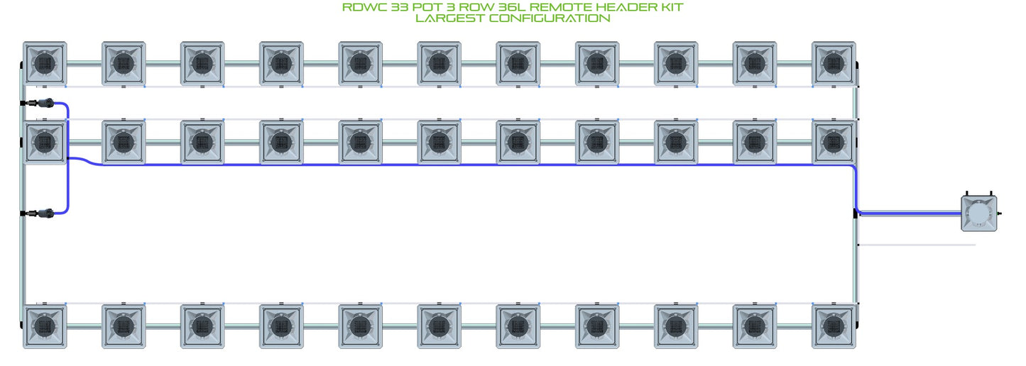 ALIEN Hydroponics RDWC 33 Pot 3 Row 36L Remote Header Kit product image 4