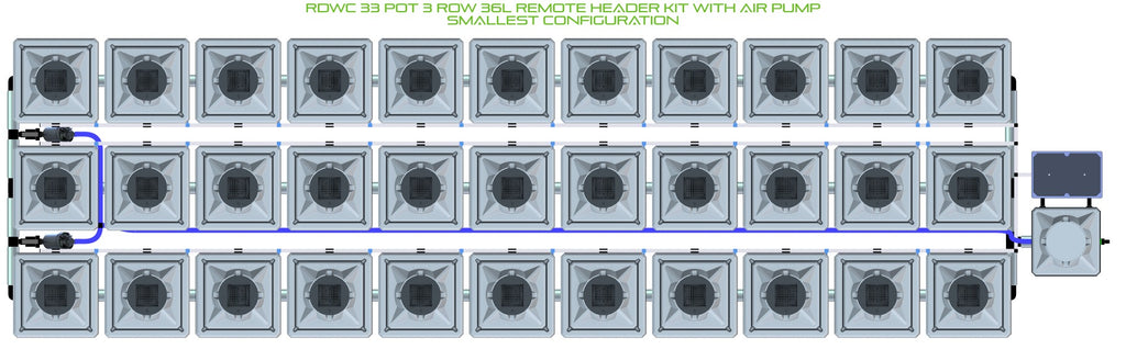 ALIEN Hydroponics RDWC 33 Pot 3 Row 36L Remote Header Kit with Air Pump product image 3