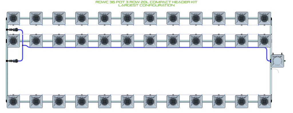 ALIEN Hydroponics RDWC 36 Pot 3 Row 20L Compact Header Kit product image 4