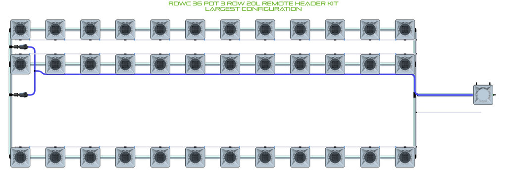 ALIEN Hydroponics RDWC 36 Pot 3 Row 20L Remote Header Kit product image 4