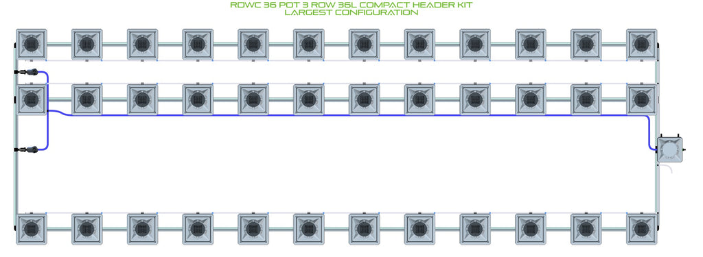 ALIEN Hydroponics RDWC 36 Pot 3 Row 36L Compact Header Kit product image 4