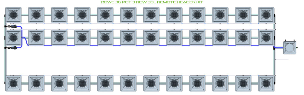 ALIEN Hydroponics RDWC 36 Pot 3 Row 36L Remote Header Kit product image 2