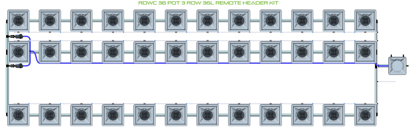ALIEN Hydroponics RDWC 36 Pot 3 Row 36L Remote Header Kit product image 2