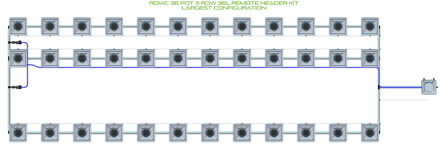 ALIEN Hydroponics RDWC 36 Pot 3 Row 36L Remote Header Kit product image 4