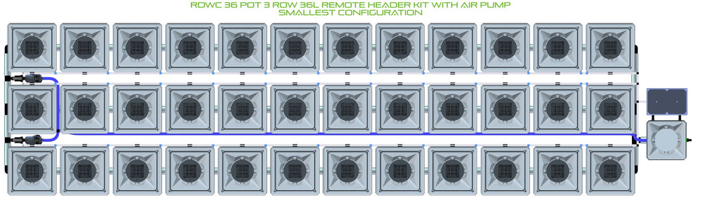 ALIEN Hydroponics RDWC 36 Pot 3 Row 36L Remote Header Kit with Air Pump product image 3