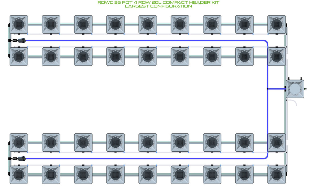 ALIEN Hydroponics RDWC 36 Pot 4 Row 20L Compact Header Kit product image 4
