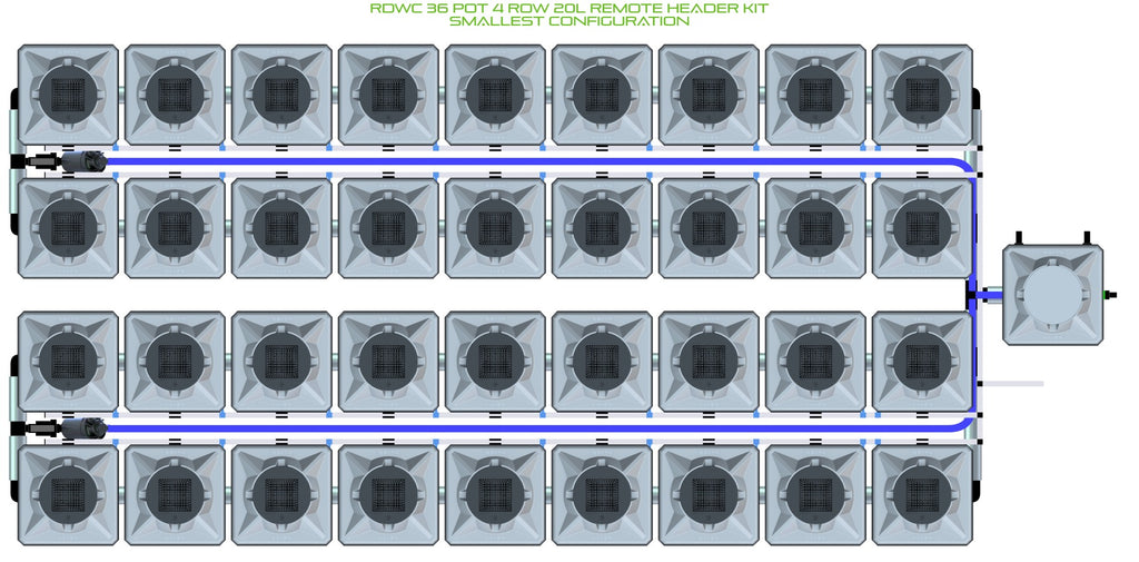 ALIEN Hydroponics RDWC 36 Pot 4 Row 20L Remote Header Kit product image 3