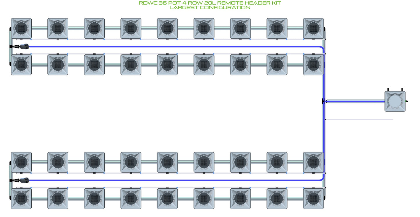 ALIEN Hydroponics RDWC 36 Pot 4 Row 20L Remote Header Kit product image 4