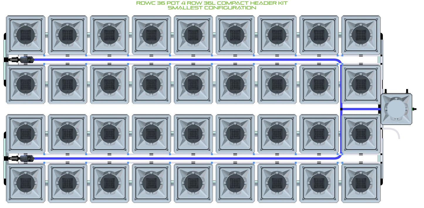 ALIEN Hydroponics RDWC 36 Pot 4 Row 36L Compact Header Kit product image 3