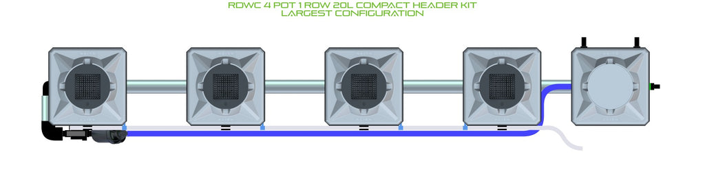 ALIEN Hydroponics RDWC 4 Pot 1 Row 20L Compact Header Kit product image 4